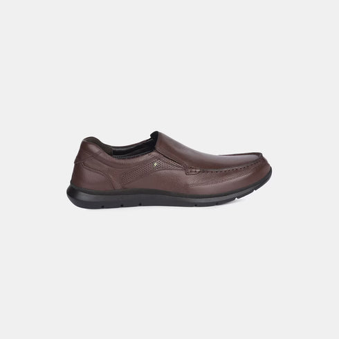 Bata Dark Brown Formal Slip-On Shoes For Men (Style 8554423)