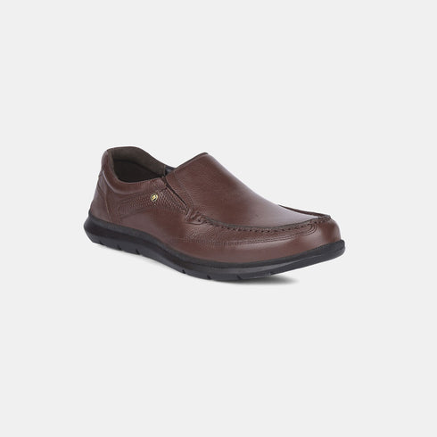 Bata Dark Brown Formal Slip-On Shoes For Men (Style 8554423)