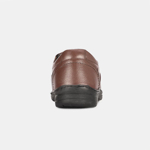 Hush Puppies Brown Slip On Formal Shoes For Men (Style 8554546)