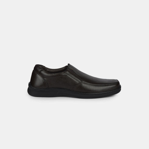 Bata Dark Brown Formal Slip-On Shoes For Men (Style 8554627)
