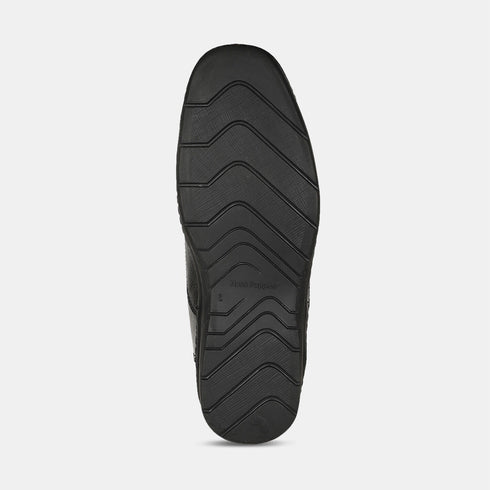 Hush Puppies Black Slip On Formal Shoes For Men (Style 8556446)