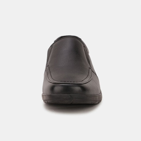 Bata Black Leather Formal Slip-On Shoes For Men (Style 8556637)