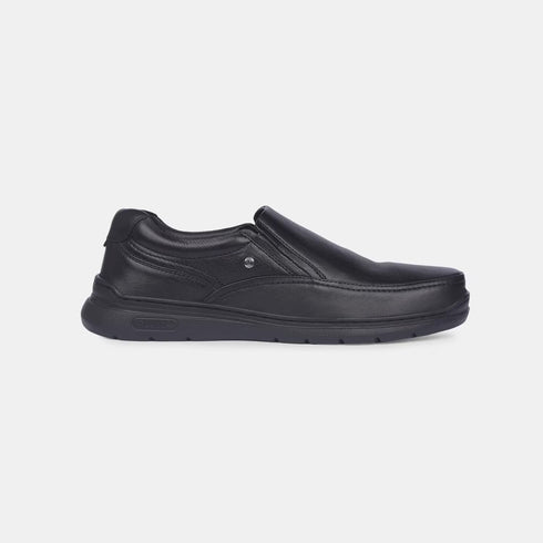 Hush Puppies Black Slip On Formal Shoes For Men (Style 8556647)
