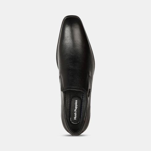 Hush Puppies Black Slip On Formal Shoes For Men (Style 8556732)