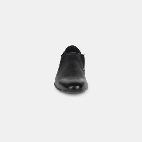 Bata Black Leather Formal Slip-On Shoes For Men (Style 8556911)