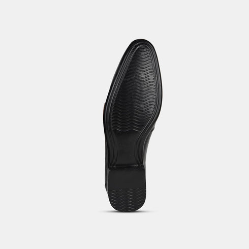Bata Black Leather Formal Slip-On Shoes For Men (Style 8556911)