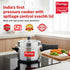 Prestige Popular Plus Svachh Virgin Aluminium Spillage Control Pressure Cooker 4 L Silver