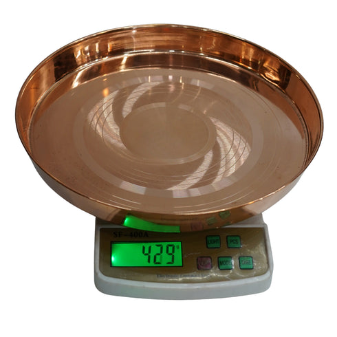 Pure Copper Round Dinner Thali Plate