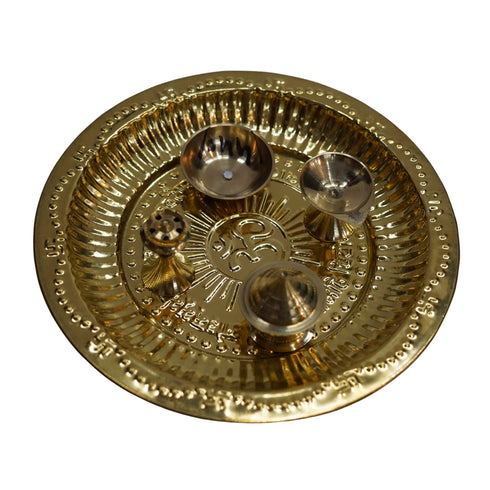 Brass Pooja Thali for Temple