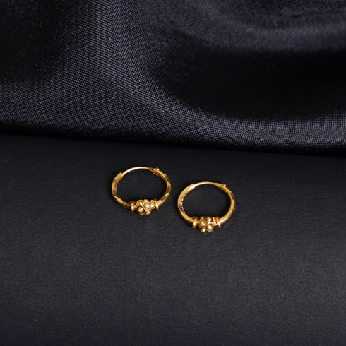 22 Carat Gold Hoop Ear Rings 1.19g by Mahita Collections