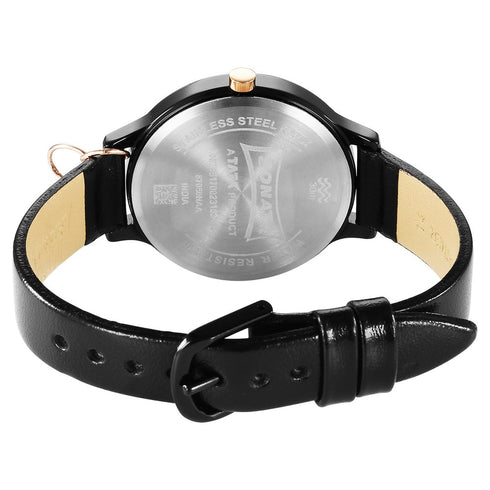 Sonata Blush Quartz Analog Black dial Leather Strap Watch for Women