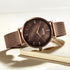 Sonata Quartz Analog Brown Dial Brown Stainless Steel Strap Watch For Women