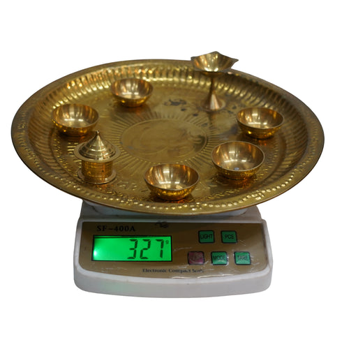 Pure Brass Puja Thali Set for Home