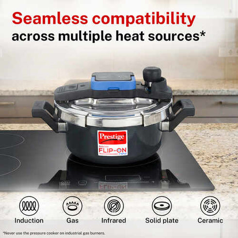 Prestige Svachh Flip-on Mini Hard Anodised Spillage Control Pressure Cooker 2 L