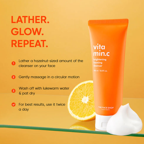 The Face Shop Vitamin C Brightening Foaming Face Wash