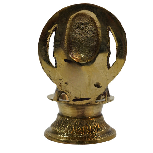 Brass Diya with Shiva Face