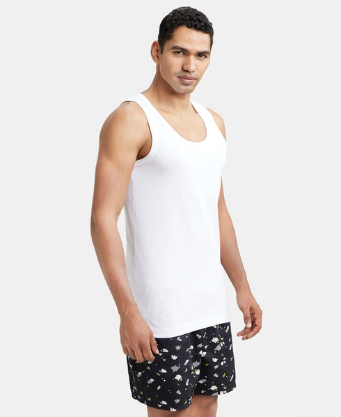 Jockey Super Combed Cotton Round Neck Sleeveless Vest | White | 80cm