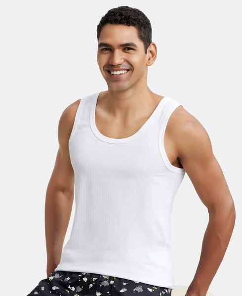 Jockey Super Combed Cotton Round Neck Sleeveless Vest | White | 80cm