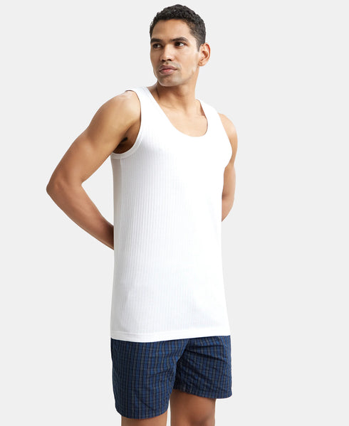 Jockey Super Combed Cotton Round Neck Sleeveless Vest | White | Pack of 2 | 80cm