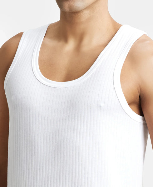 Jockey Super Combed Cotton Round Neck Sleeveless Vest | White | Pack of 2 | 80cm
