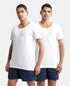 Jockey Super Combed Cotton Round Neck Half Sleeved Vest | White | Pack of 2