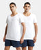 Jockey Super Combed Cotton Round Neck Half Sleeved Vest | White | Pack of 2