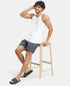 Jockey Super Combed Cotton Round Neck Sleeveless Vest | White