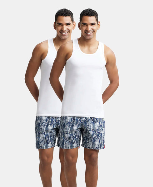 Jockey Super Combed Cotton Round Neck Sleeveless Vest | White | Pack of 2