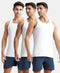 Jockey Super Combed Cotton Round Neck Sleeveless Vest | White| Pack of 3