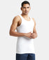Jockey Super Combed Cotton Rib Round Neck Sleeveless Vest with StayFresh Properties | White | Pack of 2