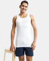 Jockey Super Combed Cotton Rib Round Neck Sleeveless Vest with StayFresh Properties | White | Pack of 2