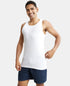 Jockey Super Combed Cotton Rib Round Neck Sleeveless Vest with StayFresh Properties | White | Pack of 2