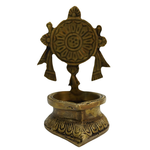 Pure Brass Shanku Chakra Diya
