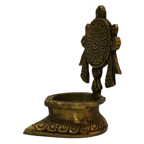 Pure Brass Shanku Chakra Diya