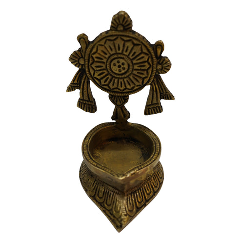 Pure Brass Shanku Chakra Diya