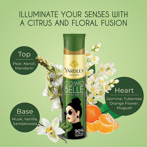 Yardley Cosmo Belle Refreshing Body Spray for Women