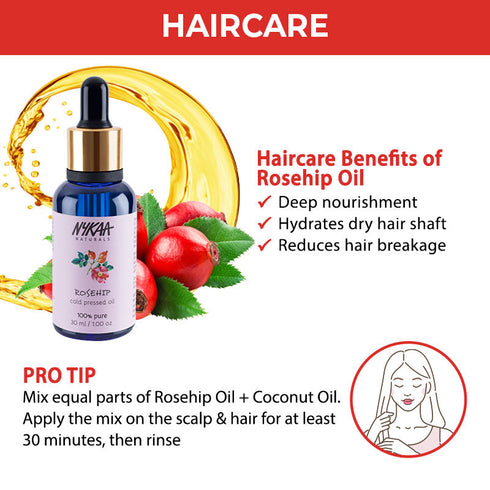 Nykaa Naturals Rosehip 100% Pure Cold Pressed Face Oil