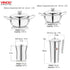 Vinod 51 Pieces Stainless Steel Dinner Set Heavy Gauge steel Tough and Strong Mirror finish Dishwasher safe and ISI certified