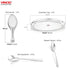 Vinod 51 Pieces Stainless Steel Dinner Set Heavy Gauge steel Tough and Strong Mirror finish Dishwasher safe and ISI certified