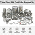 Vinod Deluxe 116 Pieces Griha Pravesh Set Elegant Gifting Option for Weddings Anniversaries and Auspicious Occasions