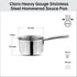 Vinod Claro Heavy Gauge Stainless Steel Hammered Kadai 2.4 Liter 24 cm and Sauce pan 900ml 14cm with 1.5 mm Thickness Set of 2