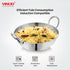 Vinod Claro Heavy Gauge Stainless Steel Hammered Kadai 2.4 Liter 24 cm and Sauce pan 900ml 14cm with 1.5 mm Thickness Set of 2