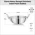 Vinod Claro Heavy Gauge Stainless Steel Plain Kadai 2.4 Liter 24 cm and Sauce pan 900ml 14cm with 1.5 mm Thickness Set of 2