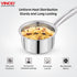 Vinod Claro Heavy Gauge Stainless Steel Plain Kadai 2.4 Liter 24 cm and Sauce pan 900ml 14cm with 1.5 mm Thickness Set of 2