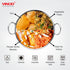 Vinod Claro Heavy Gauge Stainless Steel Plain Kadai 2.4 Liter 24 cm and Sauce pan 900ml 14cm with 1.5 mm Thickness Set of 2
