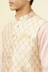 Manyavar Beige Jacket With All Over Motifs