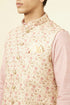 Manyavar Beige Floral Work Jacket