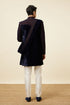 Manyavar Enchanting Velvet Blue Indo Western