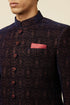 Manyavar Enchanting Velvet Blue Indo Western