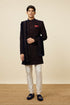 Manyavar Enchanting Velvet Blue Indo Western